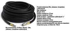 Wąż spiralny 10mm(17) przemysłowy, kpl. okuć - 20m